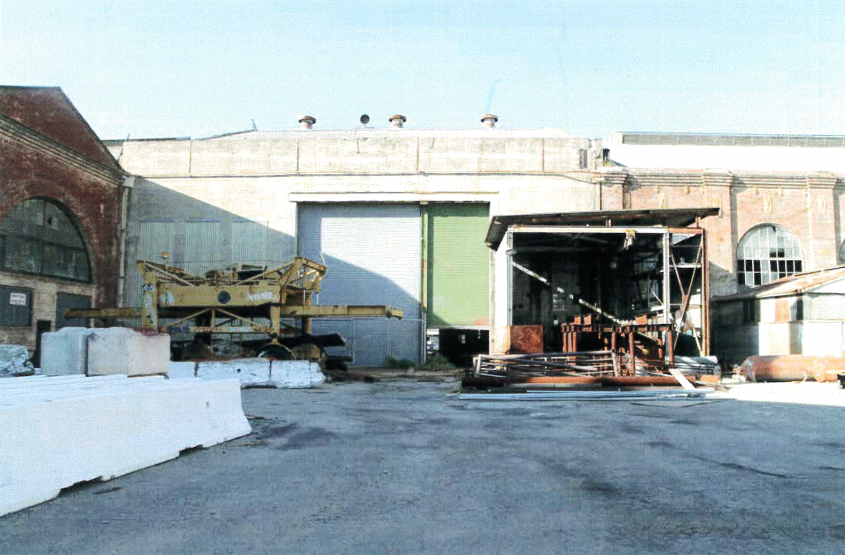 Building 113 South side, rear view of connector